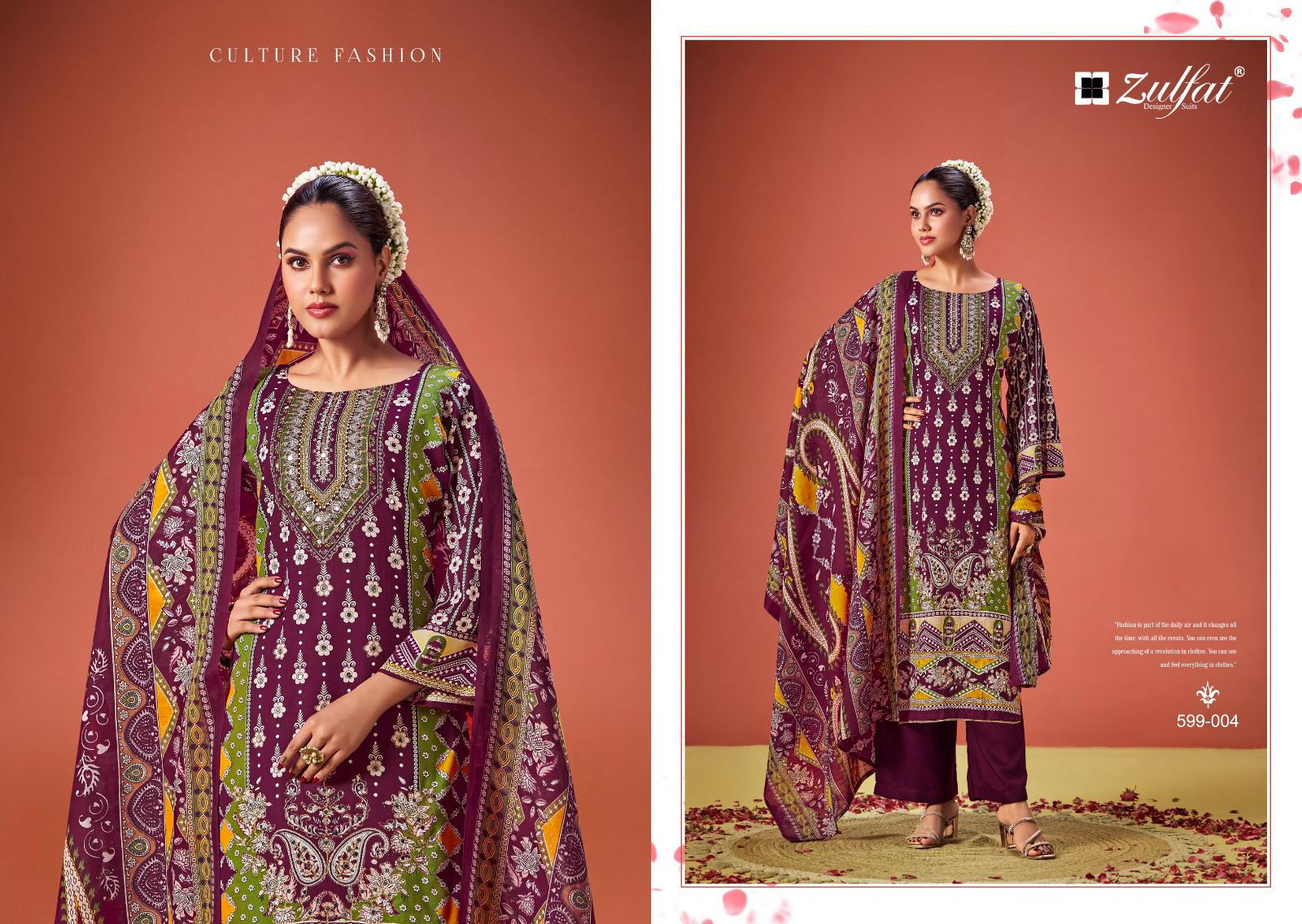 Aayat Vol 6 By Zulfat Fancy Printed Dress Material Surat Wholesale Market